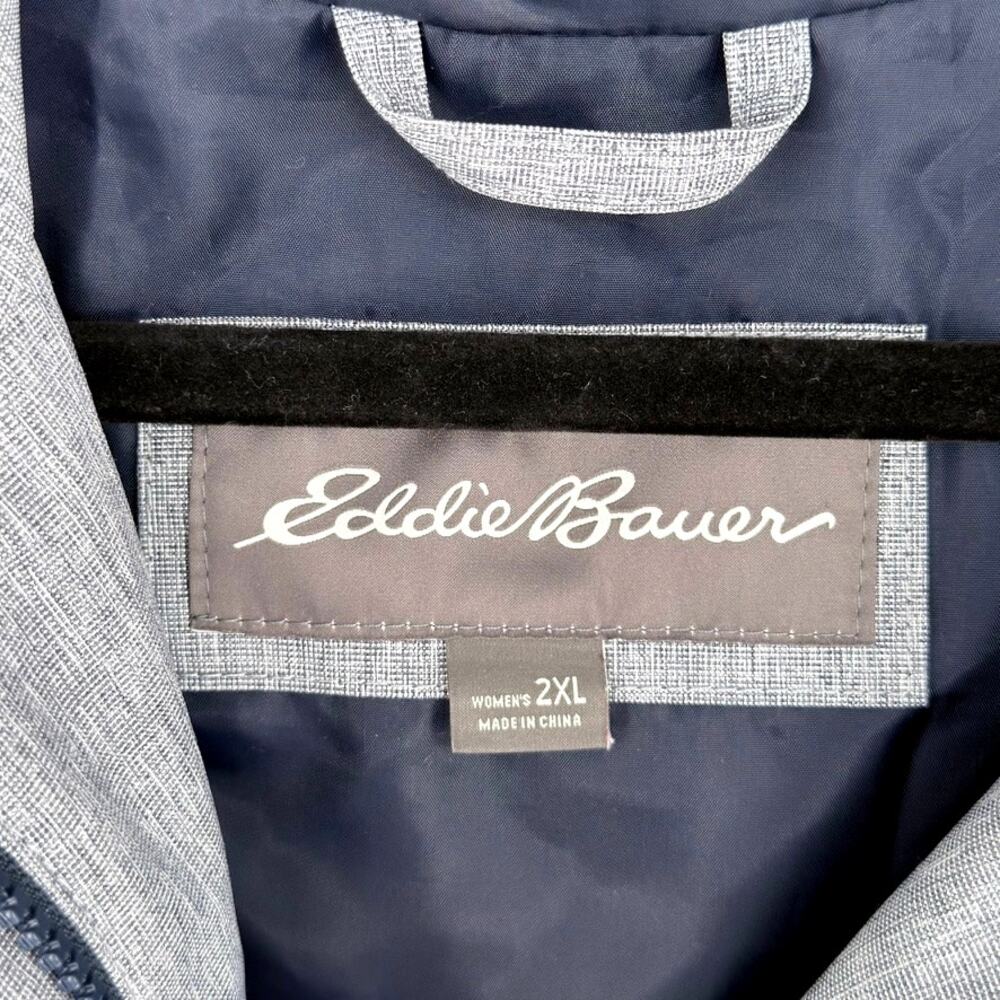 Eddie Bauer Girl on the Go Slate Hooded Trench Coat - Plus 2XL - Picture 3 of 10